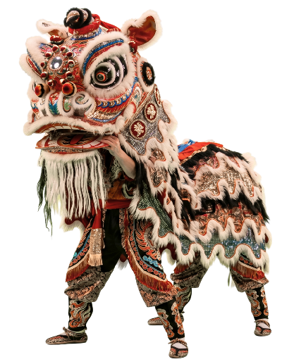 León de la danza tradicional La danza del león.